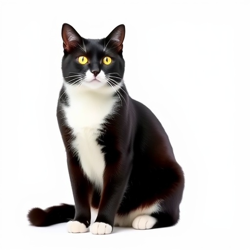 Gato preto e branco